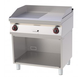 2 zónás RedFox álló elektromos rostlap félig sima, félig bordázott, öntöttvas sütőfelülettel